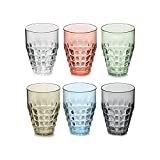 Guzzini GZ22570352 Tiffany Set 6 Vasos Altos Colores Surtidos